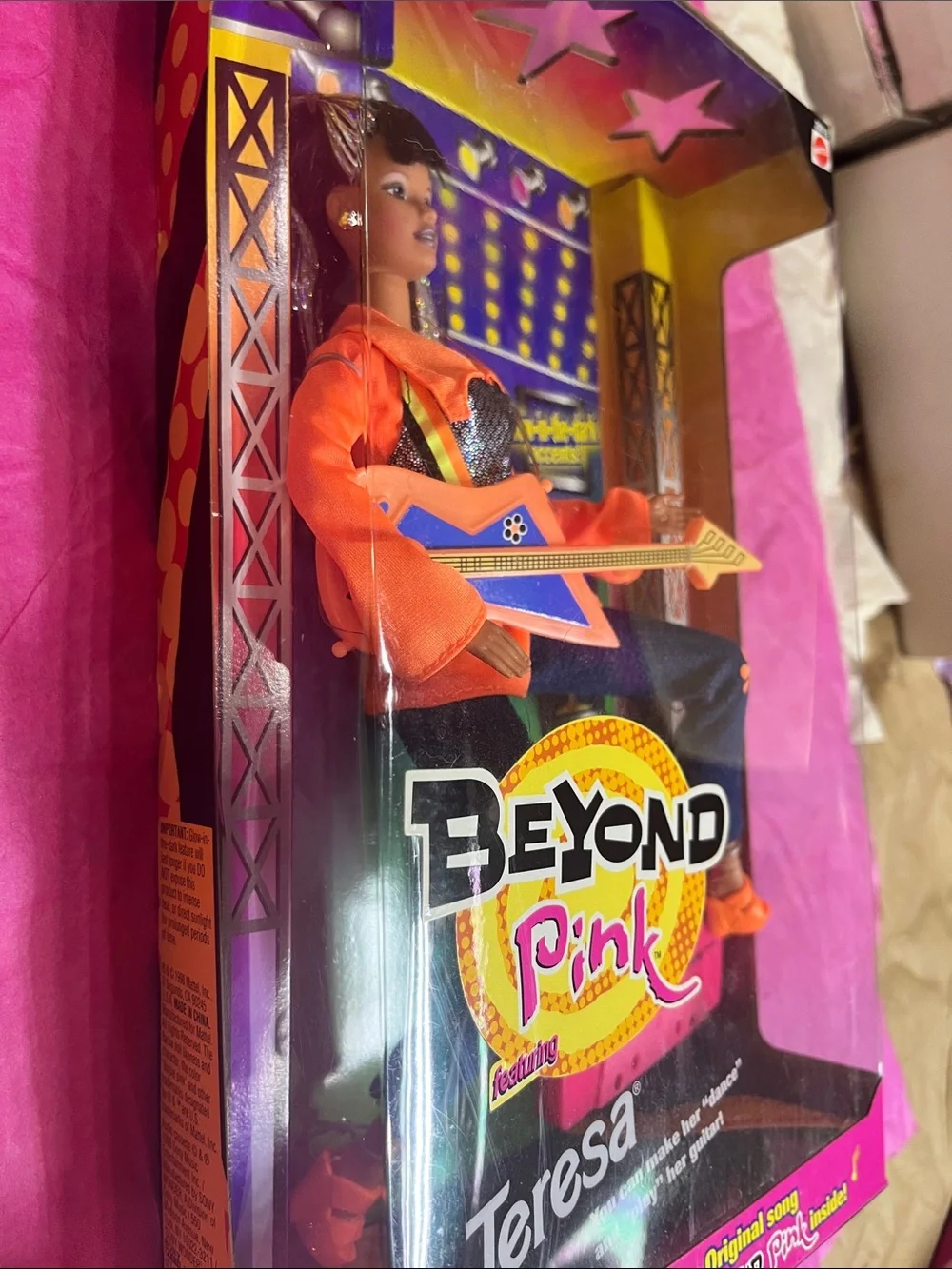 1998 Mattel Beyond Pink Teresa Rocket doll (#20018) Guitar Tinsel Hair NRFB